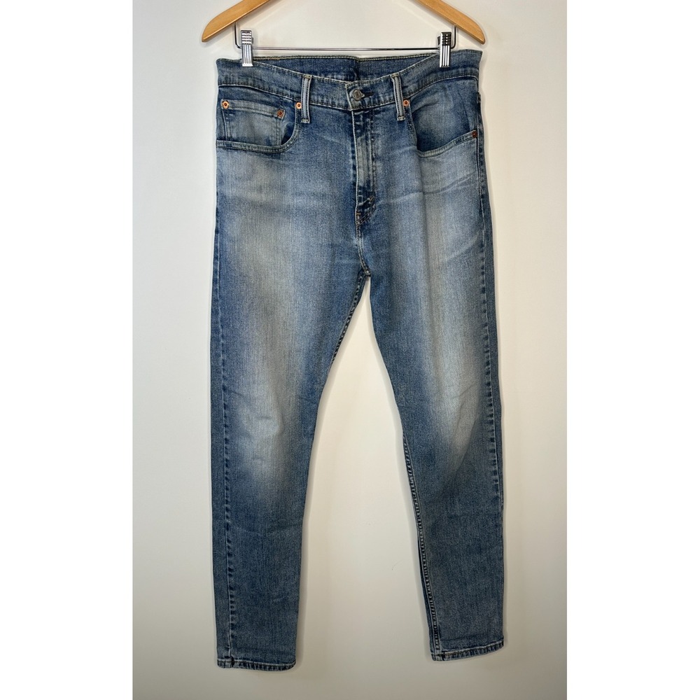 Levi's 512 Slim Taper Fit Jeans Mens 34x34 Blue Medium Wash Stretch Denim - Picture 14 of 14